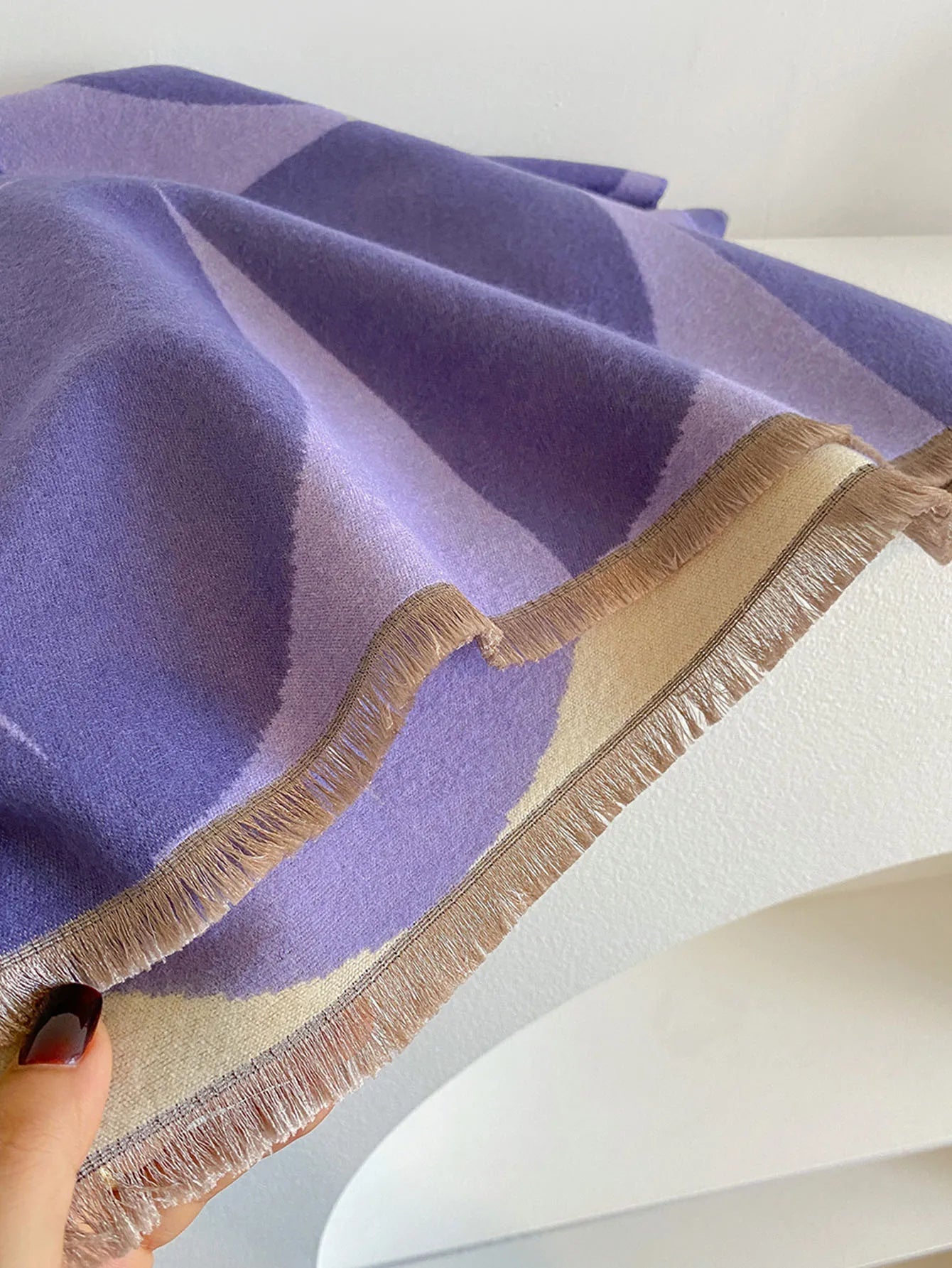 Wendbare cashmere sjaal dames – zachte warme wintersjaal twee­zijdig