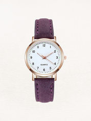 Vale | Leren Dames Horloge Rosé Goud | Elegant & Tijdloos Design