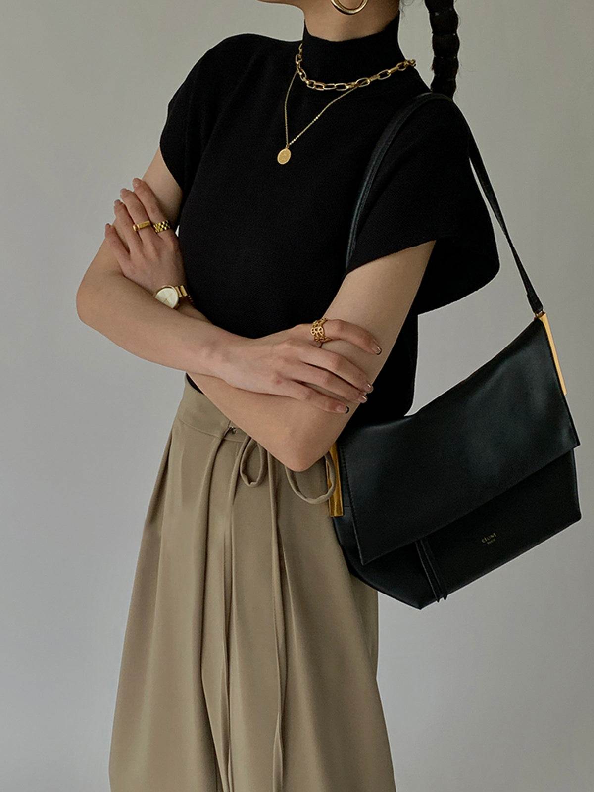 Mouwloze Dames Top met Hoge Kraag | Minimalistische All-Season Top