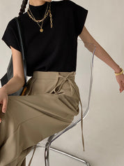 Mouwloze Dames Top met Hoge Kraag | Minimalistische All-Season Top