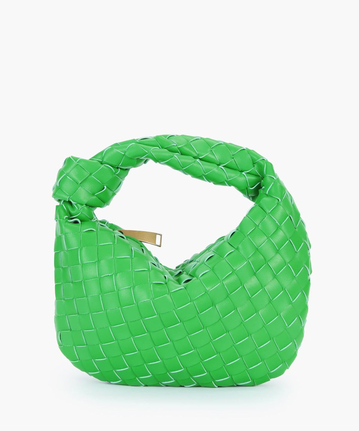 Mini Handtas – Gevlochten Design met Gouden Details en Compacte Elegantie