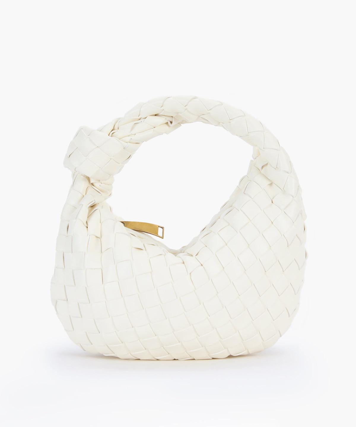 Mini Handtas – Gevlochten Design met Gouden Details en Compacte Elegantie