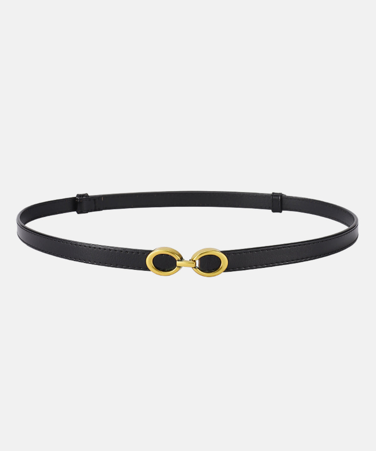 Smalle leren riem dames – elegante leren taille riem met ringgesp