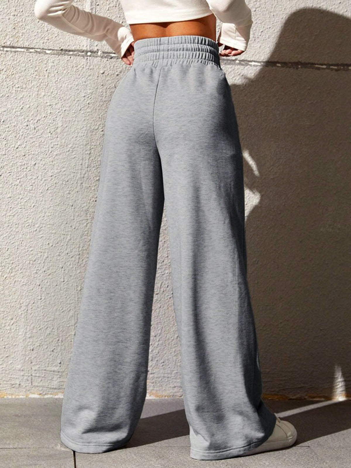Dames joggingbroek wijde pijpen – comfortabele loungebroek met losse pasvorm