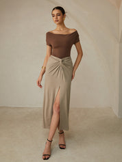 Afgesneden off-shoulder top dames – elegante aangesloten crop top