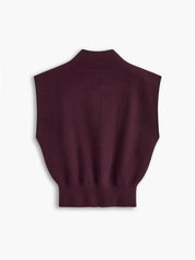 Mouwloze Dames Top met Hoge Kraag | Minimalistische All-Season Top