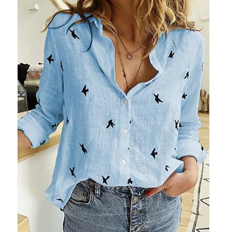 Vardi Dante Chloë Casual Blouse – Luchtige Damesblouse met Knoopsluiting en Halflange Mouwen