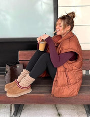 Dames Puffer Bodywarmer Camille – Lichtgewicht Gewatteerd Vest met Stijlvol Silhouet