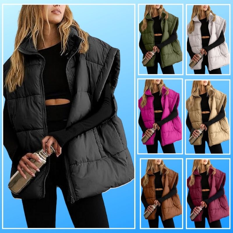 Dames Puffer Bodywarmer Camille – Lichtgewicht Gewatteerd Vest met Stijlvol Silhouet
