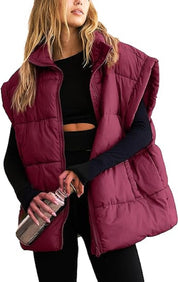 Dames Puffer Bodywarmer Camille – Lichtgewicht Gewatteerd Vest met Stijlvol Silhouet
