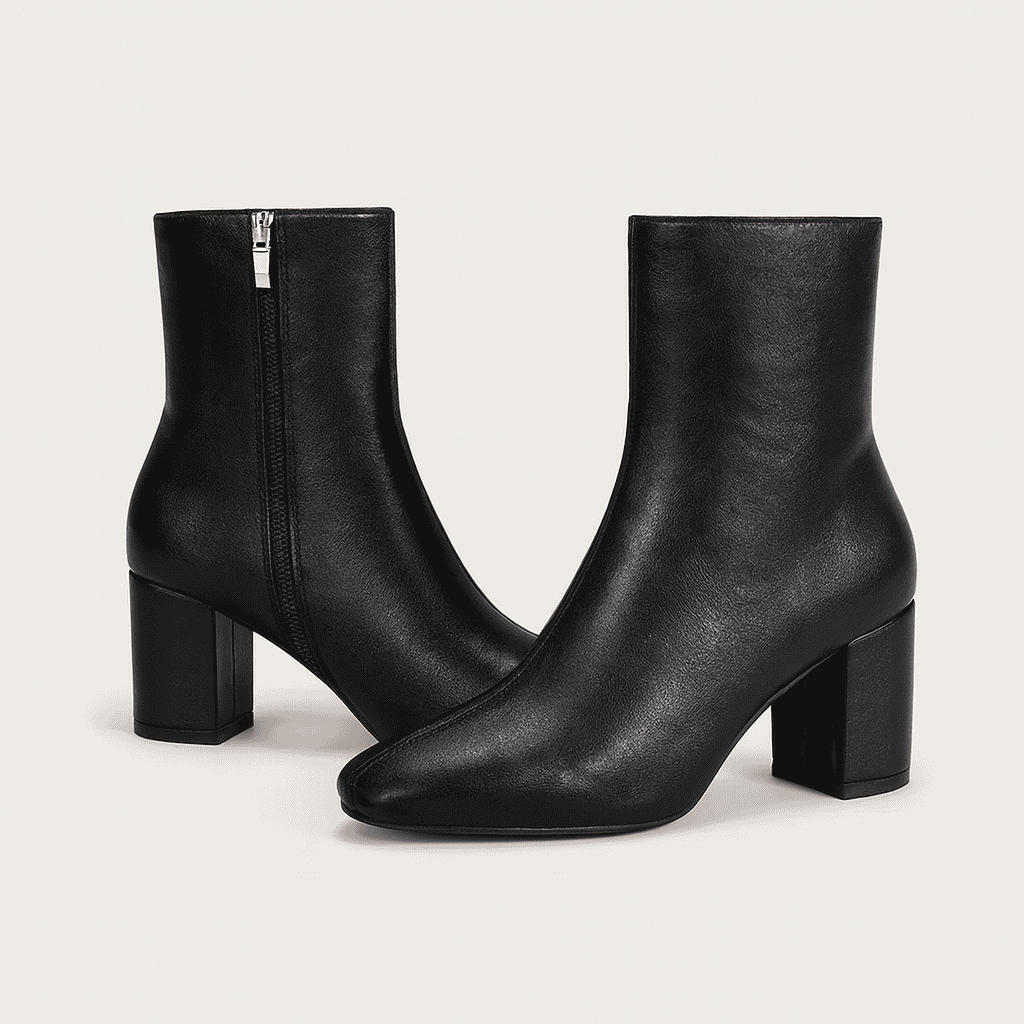 Dames enkelboots – elegante laarsjes met mid-hak, zijrits en stretchy pasvorm
