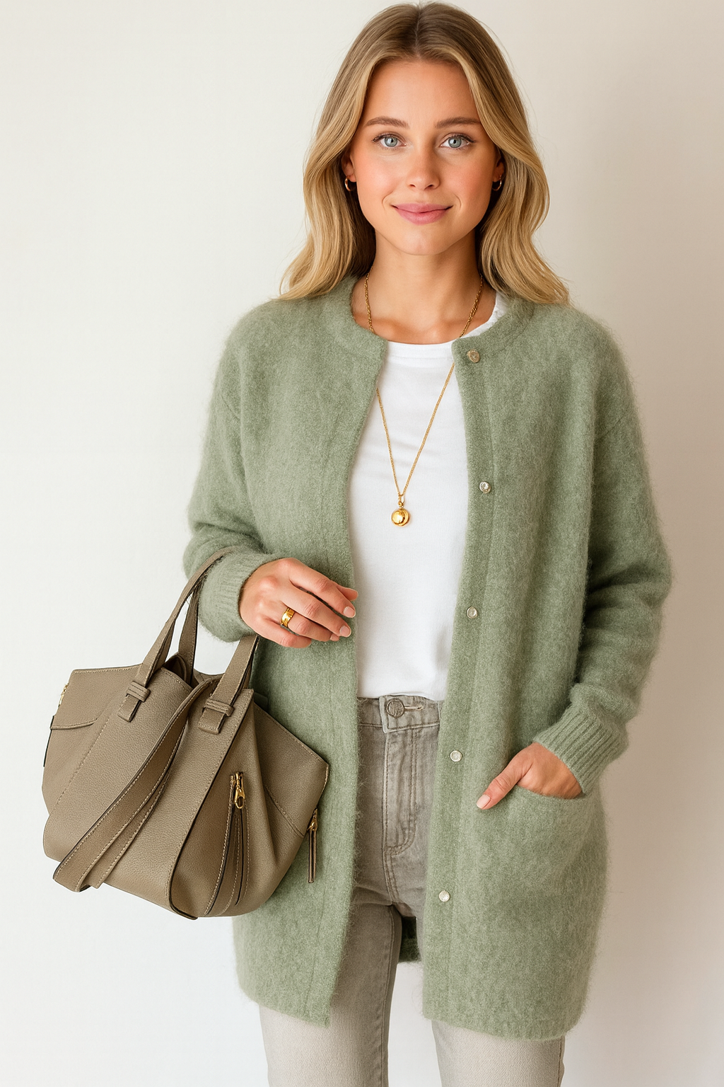 Wol-mohair dames vest – zacht relaxed vest met tijdloze elegante snit