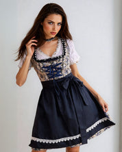 Elegante Oktoberfest Dirndl Jurk Dames | Met Schort & Verfijnde Details