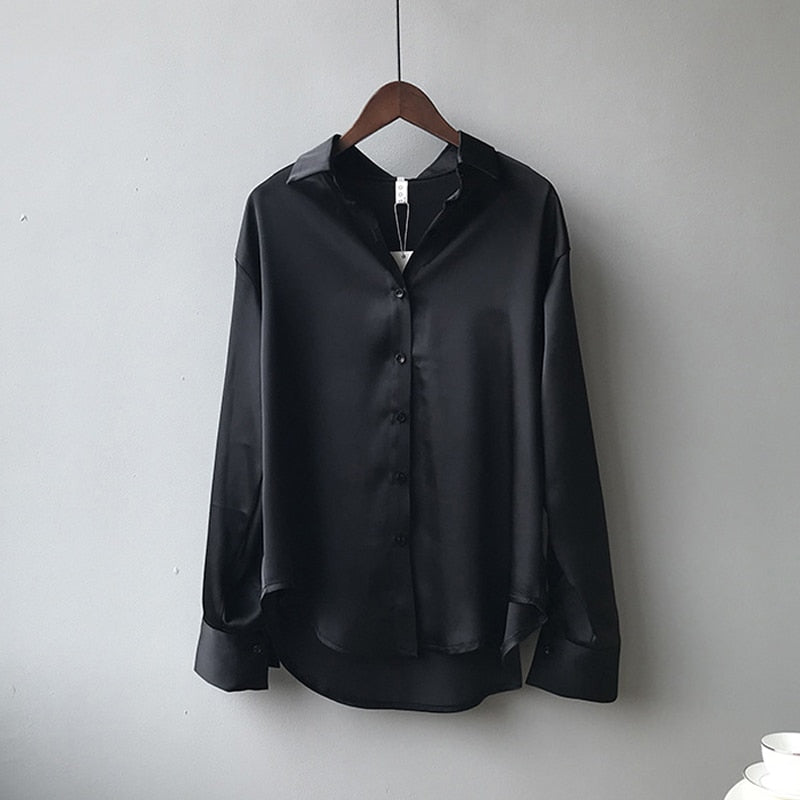 Luxe zijden blouse dames – vintage geïnspireerde elegante zijde top