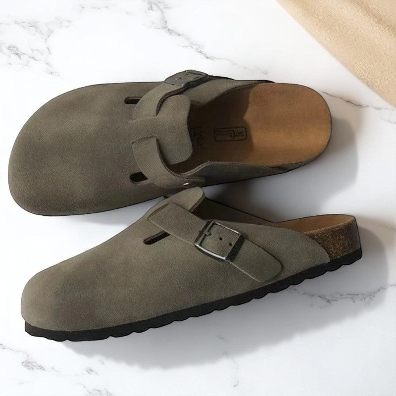 Gleame clogs unisex – leren sandalen met gesp in tijdloos design