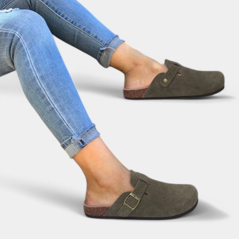 Gleame clogs – premium unisex leren sandalen met gesp in diverse kleuren