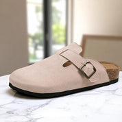 Gleame clogs unisex – leren sandalen met gesp in tijdloos design