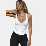 Gleame dames hemdje – mouwloze top met V-hals, ademend & veelzijdig