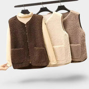 Gleame teddy gilet dames – mouwloos vest met tijdloos design