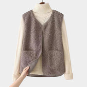 Gleame teddy gilet dames – mouwloos vest met tijdloos design