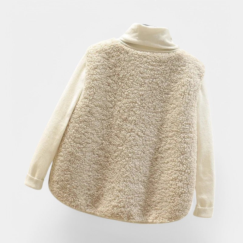 Gleame teddy gilet dames – mouwloos vest met tijdloos design