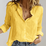 Gleame katoenen blouse dames – stijlvolle basic in diverse kleuren