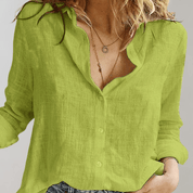 Gleame katoenen blouse dames – stijlvolle basic in diverse kleuren