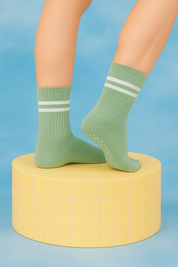 Antislip pilates sokken dames – zachte grip sokken voor yoga & wintertraining
