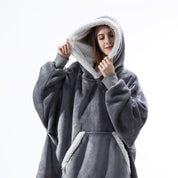Vardi Dante Hoodie & Deken – Oversized Hoodie Blanket van Zacht Fleece en Wol