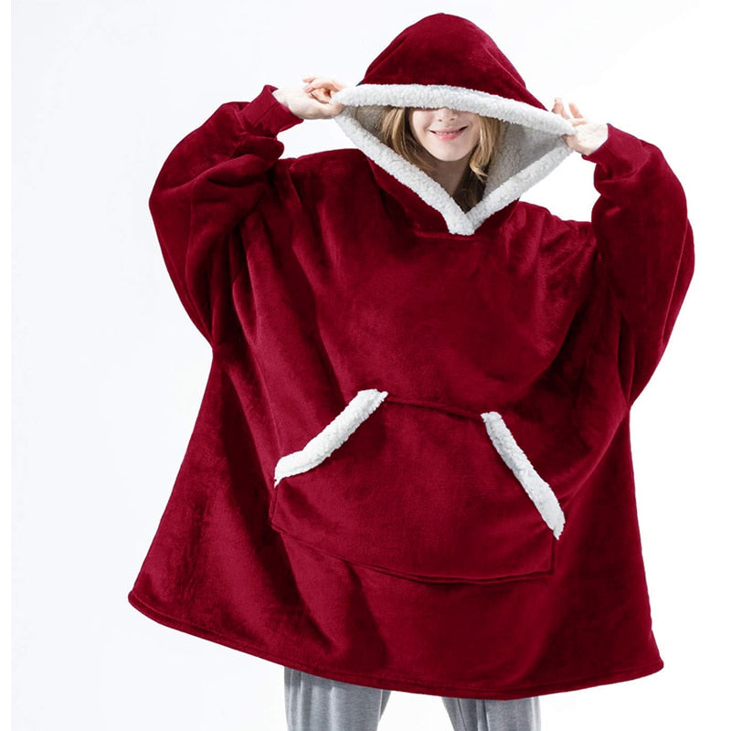 Vardi Dante Hoodie & Deken – Oversized Hoodie Blanket van Zacht Fleece en Wol