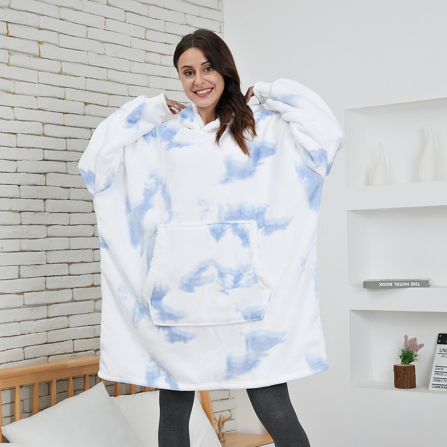 Vardi Dante Hoodie & Deken – Oversized Hoodie Blanket van Zacht Fleece en Wol