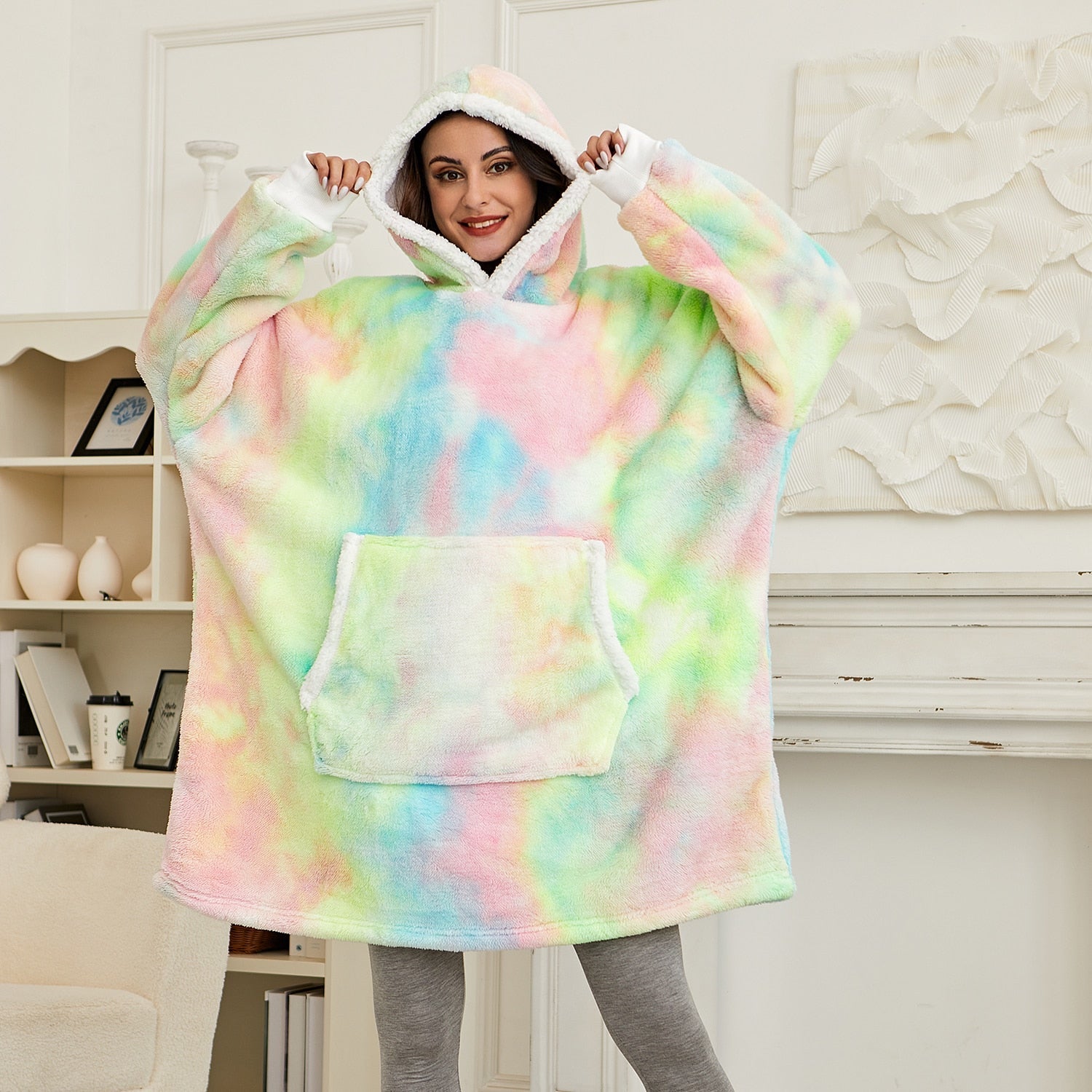 Vardi Dante Hoodie & Deken – Oversized Hoodie Blanket van Zacht Fleece en Wol