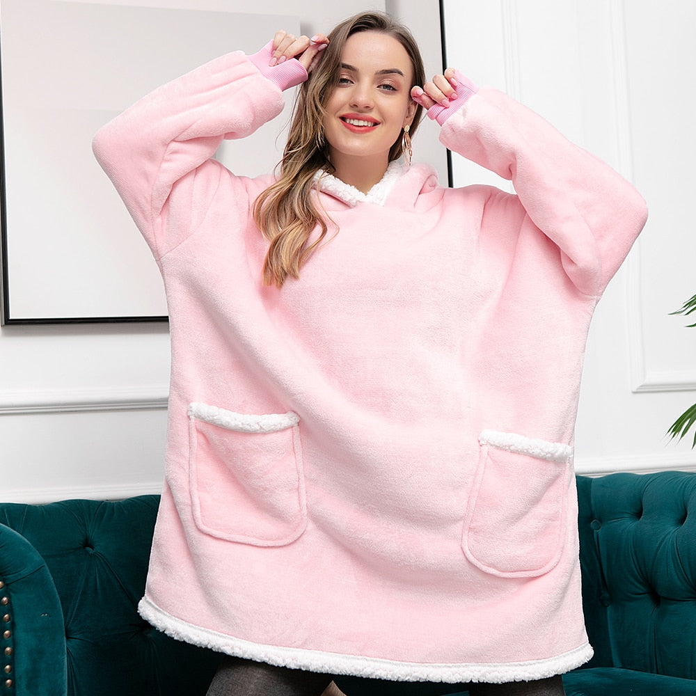Vardi Dante Hoodie & Deken – Oversized Hoodie Blanket van Zacht Fleece en Wol