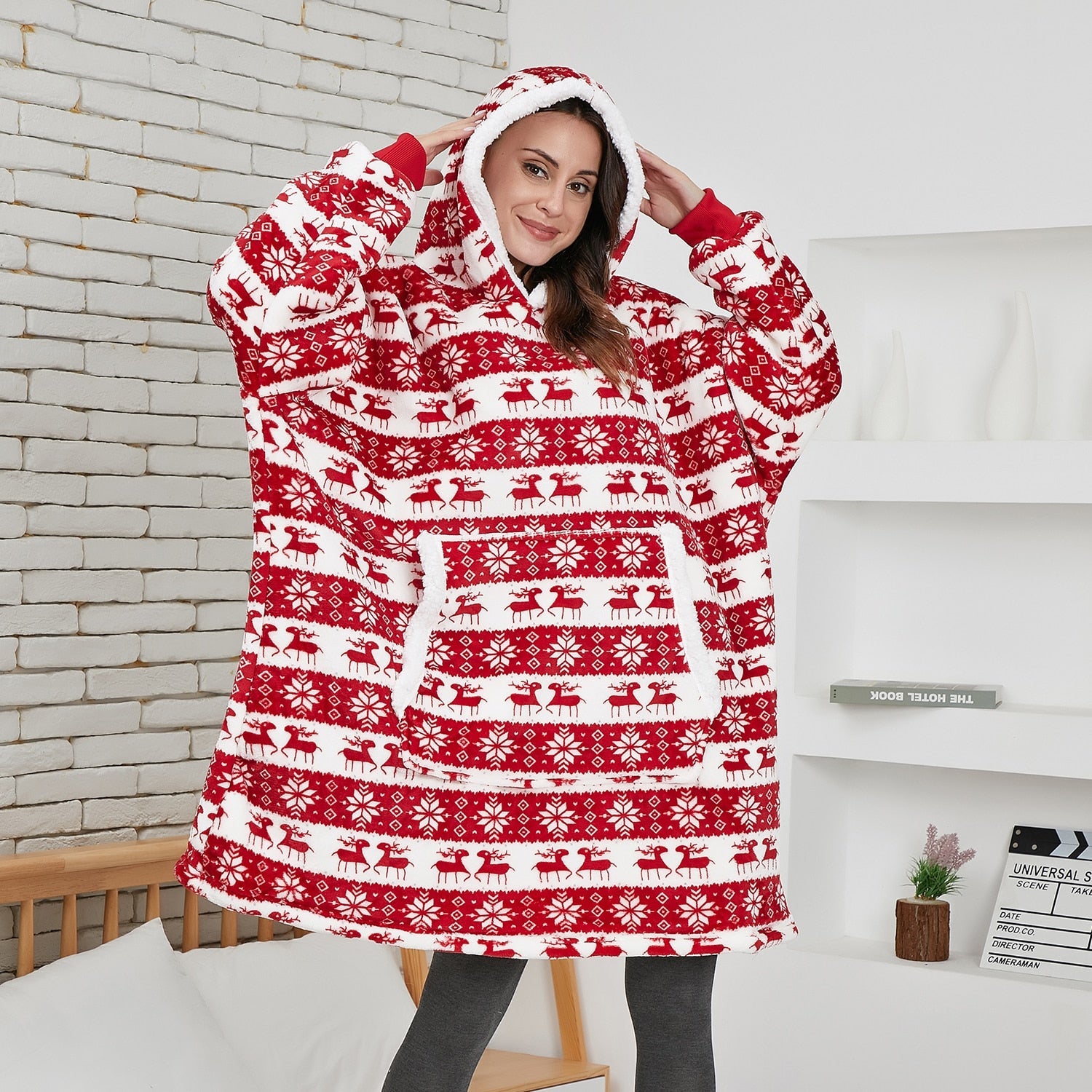 Vardi Dante Hoodie & Deken – Oversized Hoodie Blanket van Zacht Fleece en Wol
