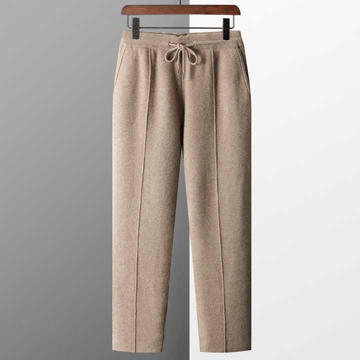Maëlle knit broek – cosy damesbroek met rechte pijp & elastische taille