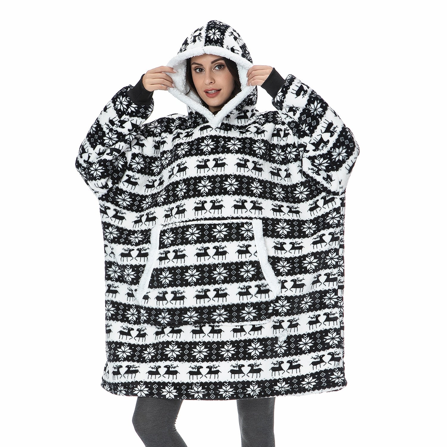 Vardi Dante Hoodie & Deken – Oversized Hoodie Blanket van Zacht Fleece en Wol