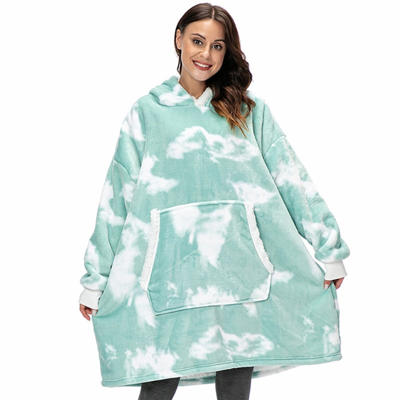 Vardi Dante Hoodie & Deken – Oversized Hoodie Blanket van Zacht Fleece en Wol