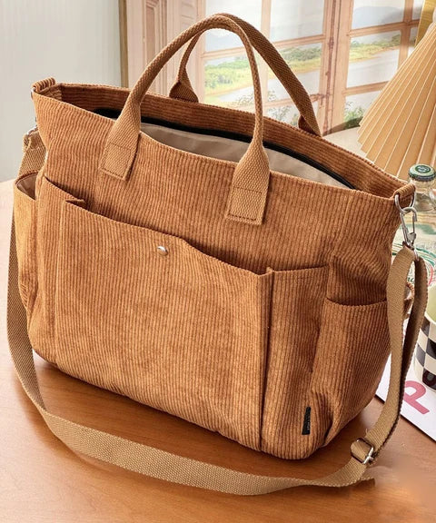 Belén corduroy schoudertas dames | Trendy ribstof tas | Ruime en praktische indeling