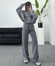 Comfortabele dames tracksuit – zachte loungewear set met flatterende pasvorm
