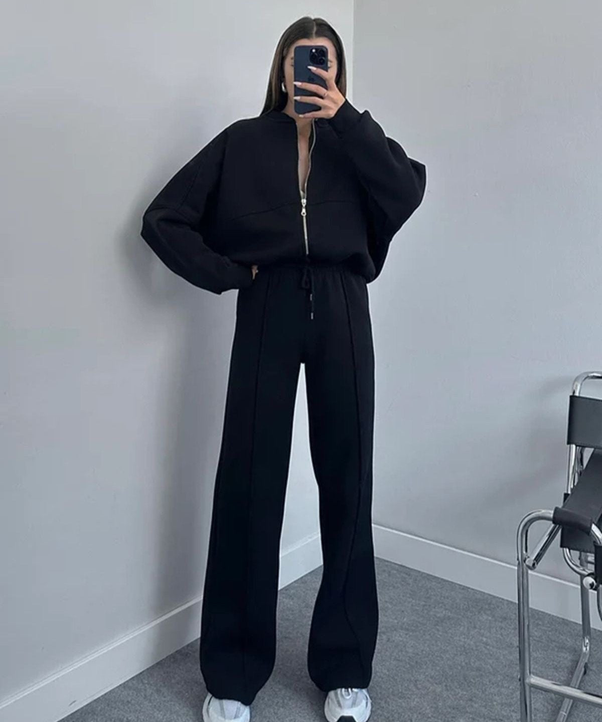 Comfortabele dames tracksuit – zachte loungewear set met flatterende pasvorm