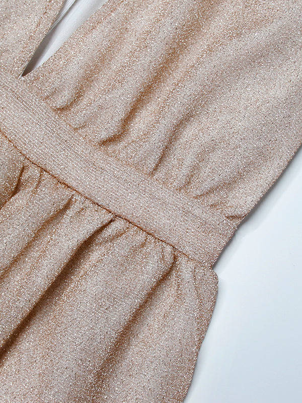 Satijnen Avondjurk Dames – Lange Galajurk met Sprankelende Details