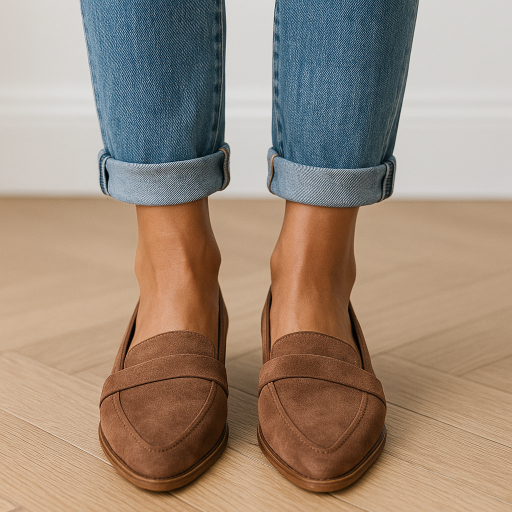 Lorena dames loafers | Elegante instappers met suèdelook | Comfort en stijl