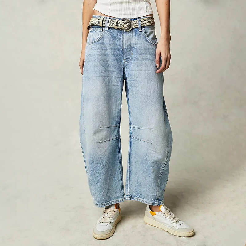Sheeron Wide Leg Jeans Dames – Comfortabele & Stijlvolle Wijde Spijkerbroek