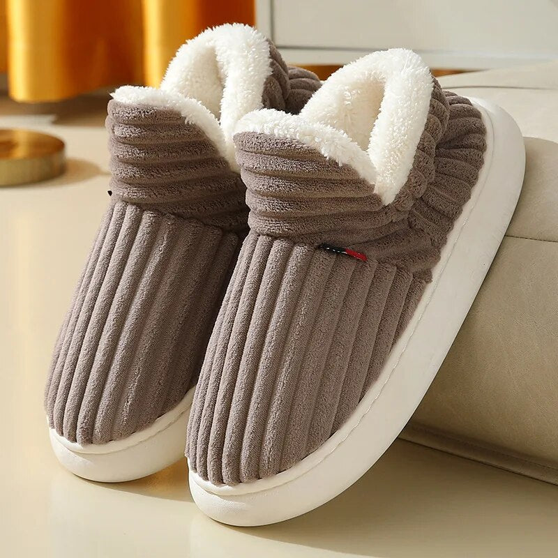 CozyCuddle Slippers Dames – Warme Pantoffels met Zacht Sherpa Fleece & Antislipzool