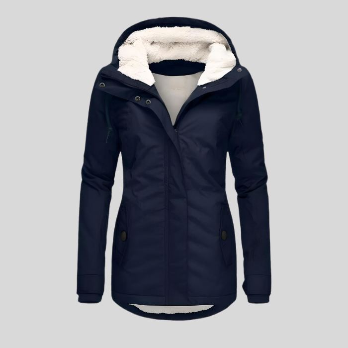 Waterdichte dames winterjas – jas met capuchon en verlengd achterpand voor extra bescherming
