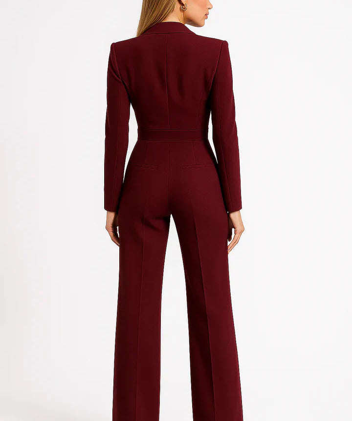 Mireille_Duval_Luxe_Blazer_Jumpsuit_met_V-hals_en_Wide-leg_Pasvorm_achter.webp