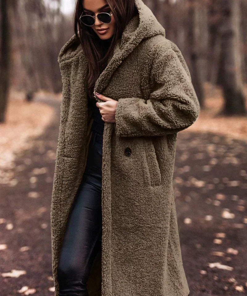 CLARA dames trenchcoat – getailleerde jas met ceintuur & dubbele knopen