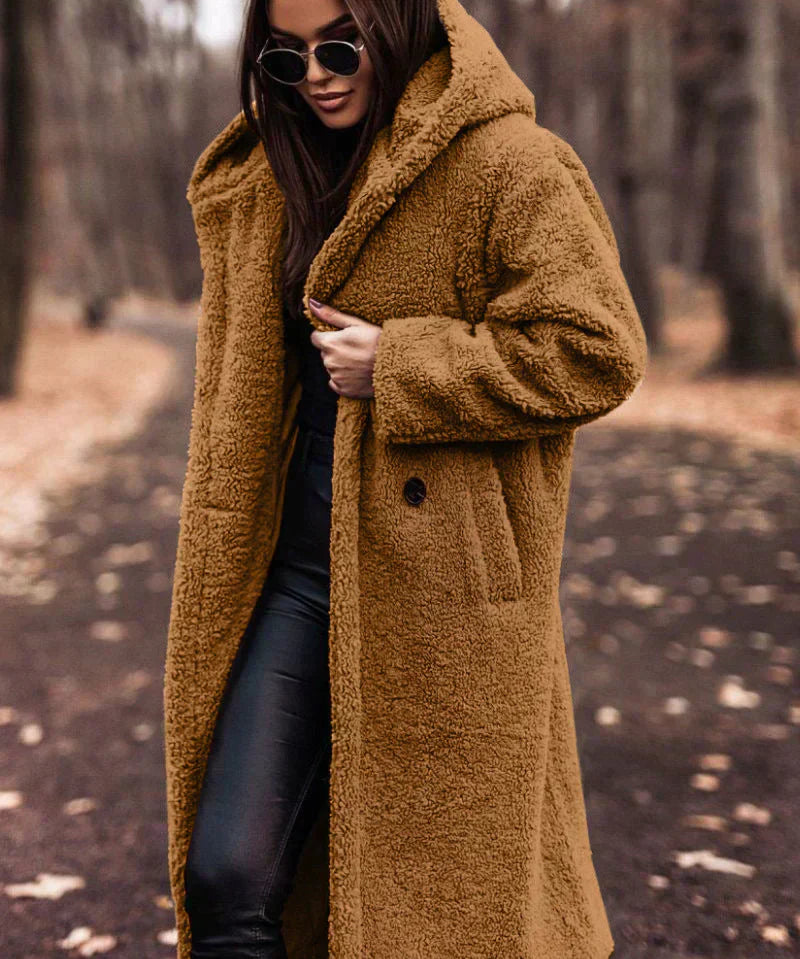 CLARA dames trenchcoat – getailleerde jas met ceintuur & dubbele knopen