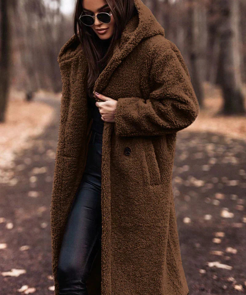 CLARA dames trenchcoat – getailleerde jas met ceintuur & dubbele knopen