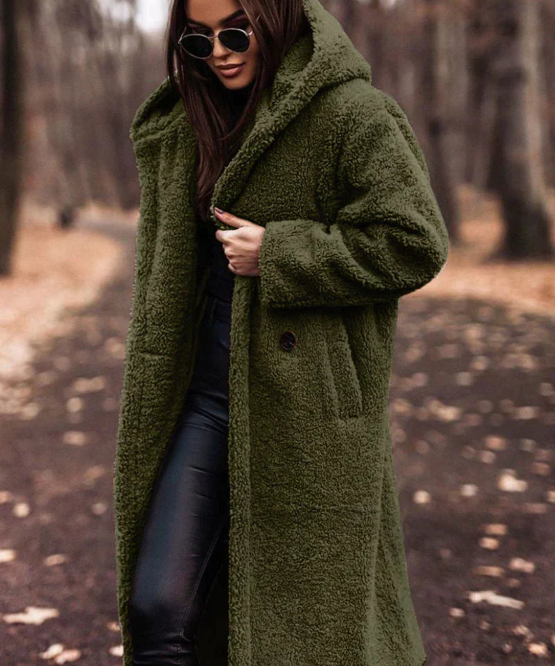 CLARA dames trenchcoat – getailleerde jas met ceintuur & dubbele knopen